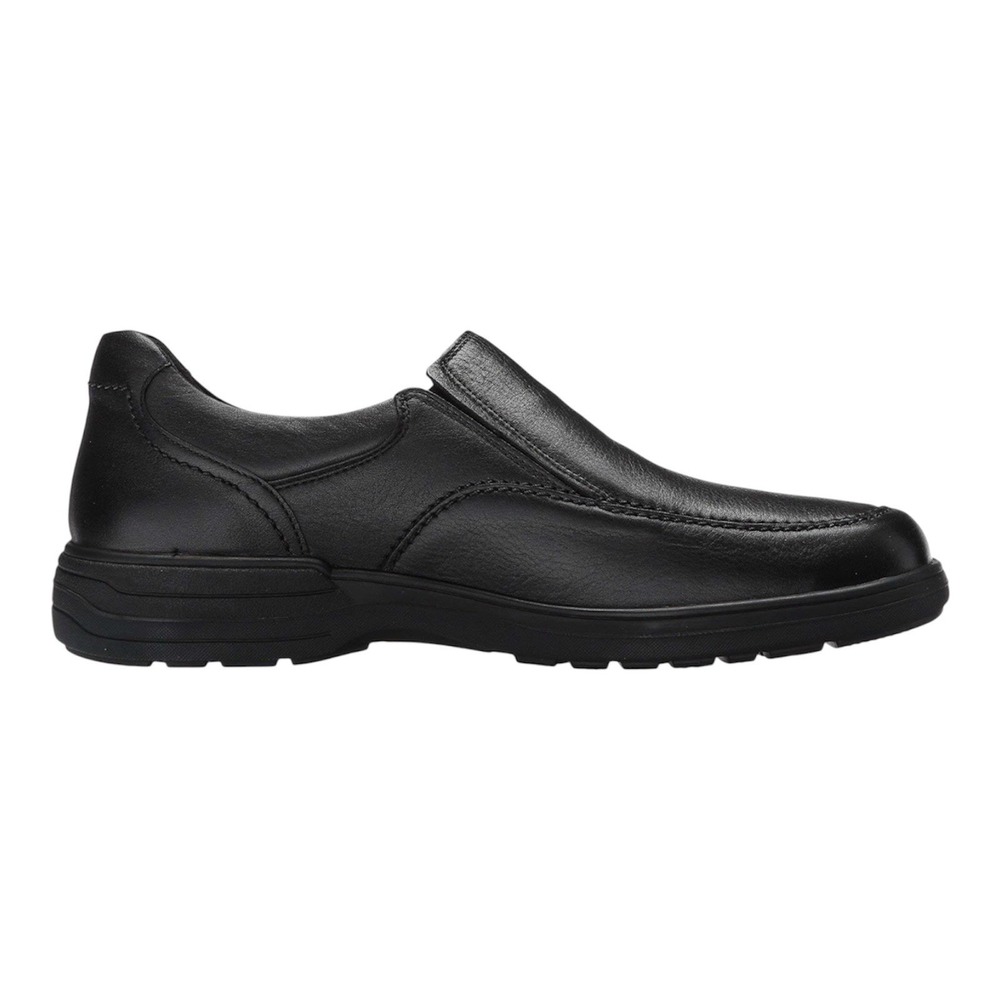 Mephisto Davy Mens Black Leather Slip On Loafers Air-Jet Shoes Hydro-Protect